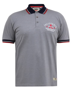 D555 Mersea Pique Polo Shirt Grey Marl